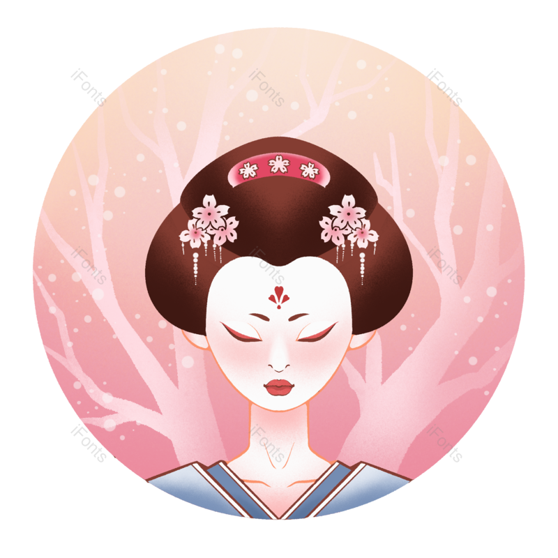 插画图片,日本元素,春季PNG,樱花免抠素材